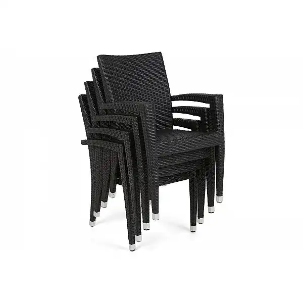 Комплект садових меблів Salerno Dark Grey 8+1 з алюмінію