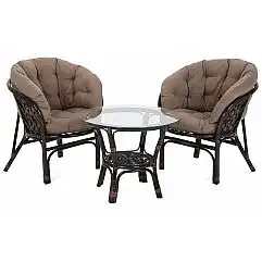 Садові меблі з ротанга Bahama Brown / Cappuccino 2+1