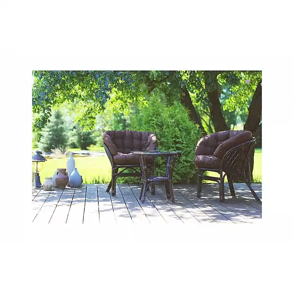 Садові меблі з ротанга Bahama Brown / Cappuccino 2+1