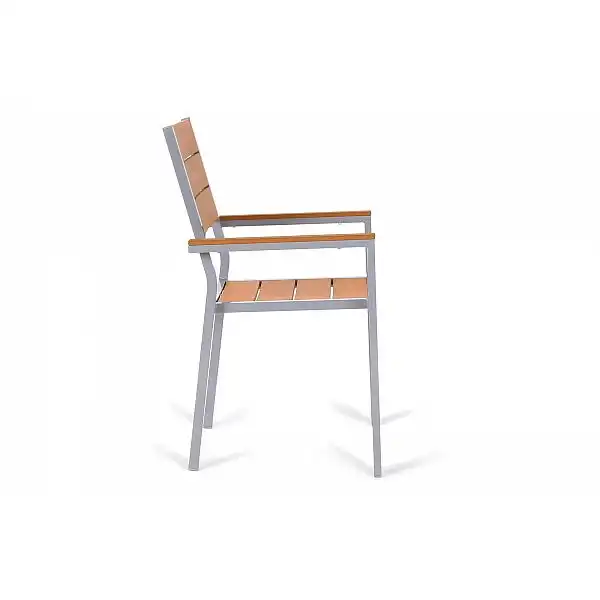 Алюмінієві садові меблі Salvador Silver / Teak 6+1