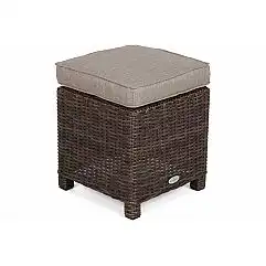 Садовий пуф з техноратангу California Brown Mat / Brown Melange