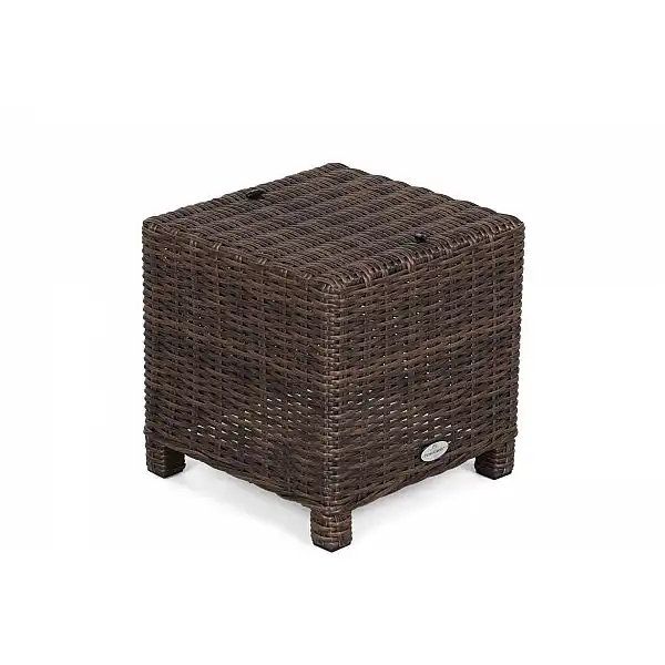 Садовий пуф з техноратангу California Brown Mat / Brown Melange