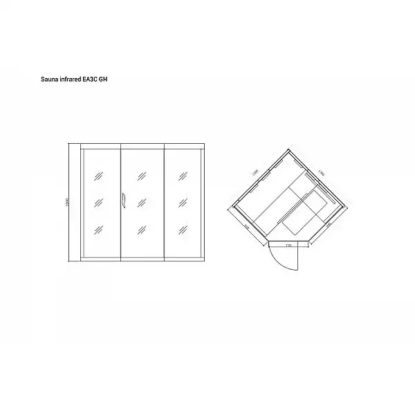 Інфрачервона сауна з кольоротерапією EA3C GH