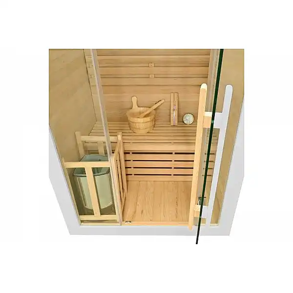Фінська сауна TG2 Біла з нагрівачем II. видів
