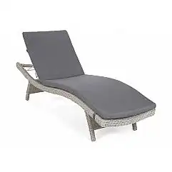 Садовый шезлонг из техноротанга Marbella White / Grey