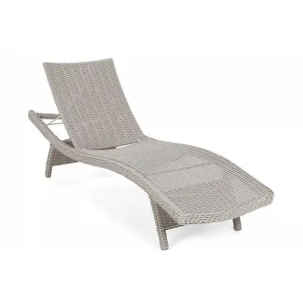 Садовый шезлонг из техноротанга Marbella White / Grey