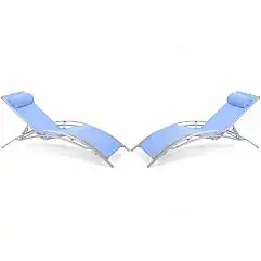 Садовий шезлонг Aruba Silver/Blue