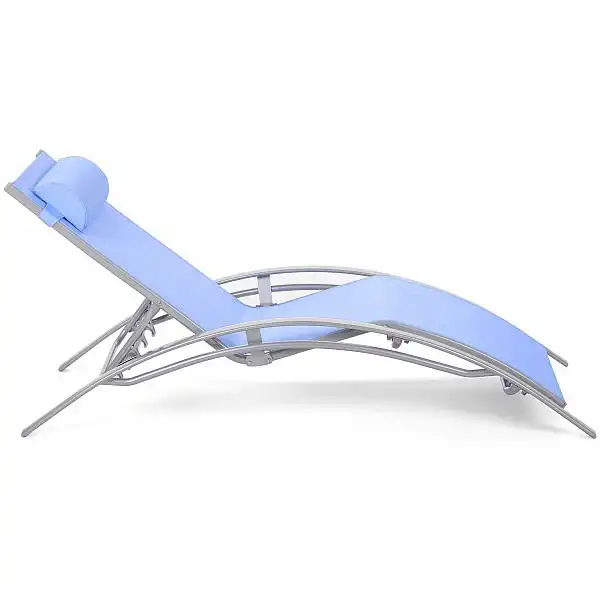 Садовий шезлонг Aruba Silver/Blue