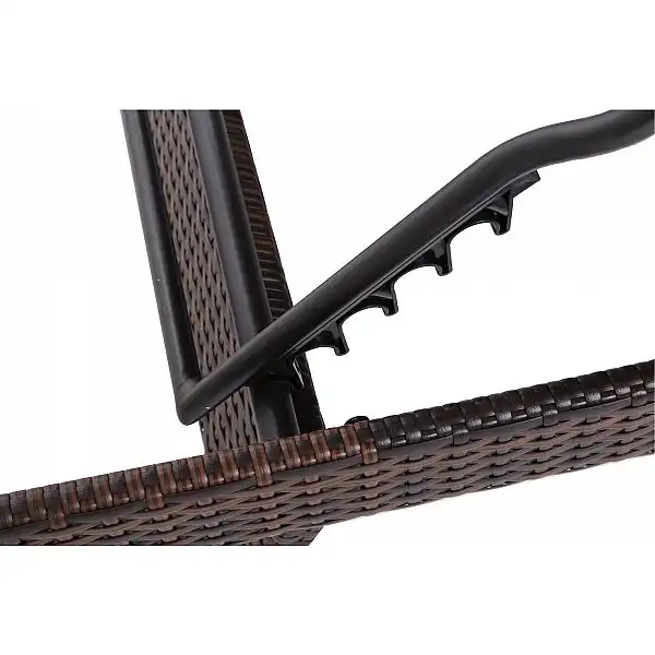 Садовий шезлонг з техноратангу Bora Bora Brown / Taupe зі столиком Toronto Brown