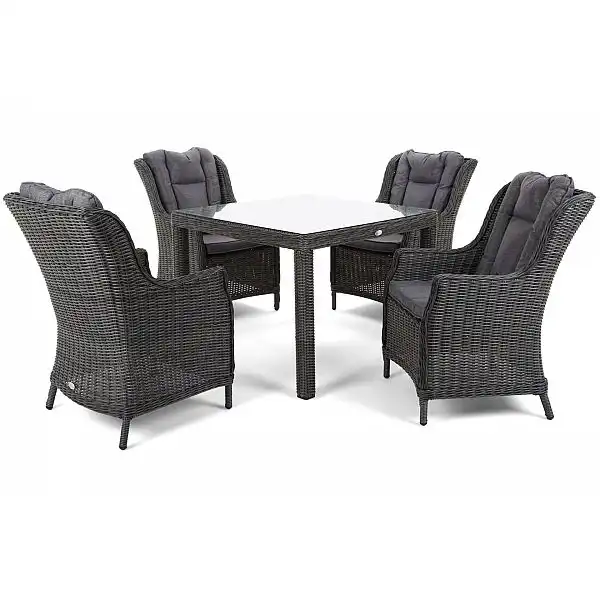 Садові меблі з техноратанга Bristol Square Light Grey / Grey Melange 4+1