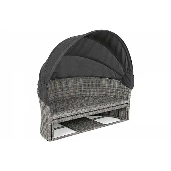 Садовий диван Сідней світло-сірий / сірий меланж з балдахіном