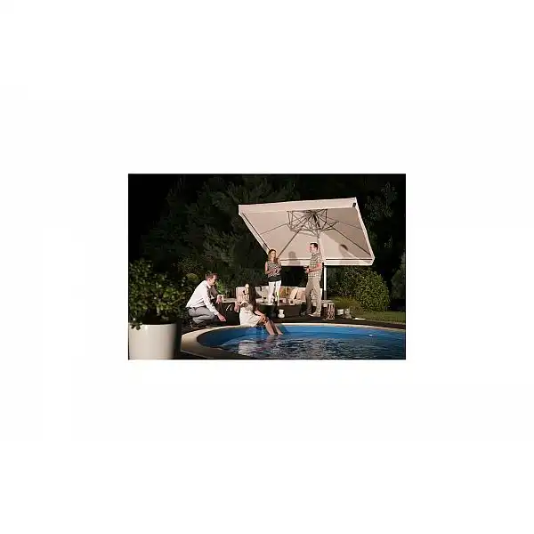 Парасолька садова Litex Garden Rio 300 см Silver / Ecru