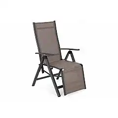 Алюмінієве садове крісло Ibiza Relax Grey / Taupe