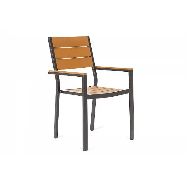 Алюмінієві садові меблі Salvador Black / Teak 6+1