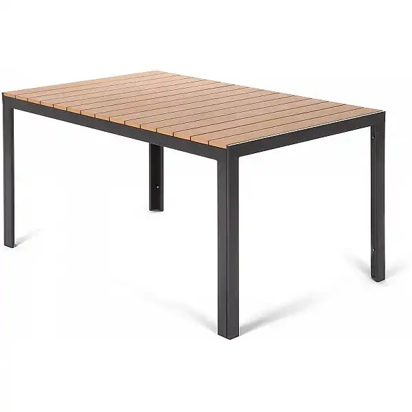 Алюмінієві садові меблі Salvador Black / Teak 6+1