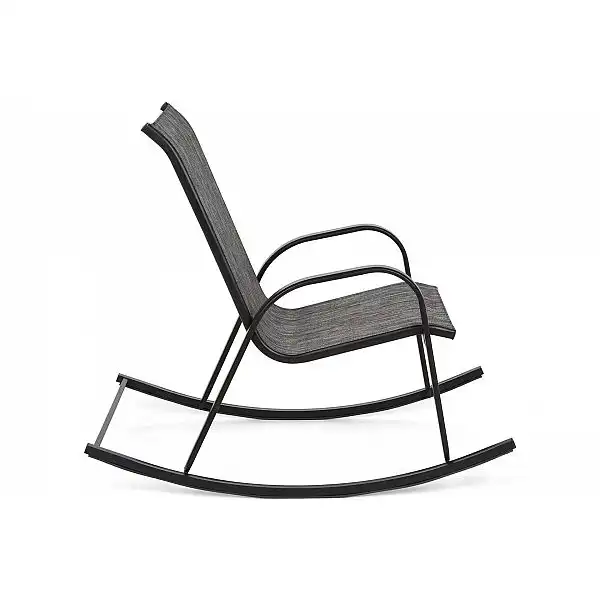 Металеві садові меблі Sevilla 150 см Silver / Taupe 6+1 з кріслом Sevilla Black / Grey Melange