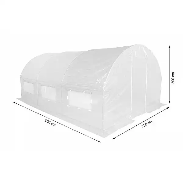 Фольгированный туннель 250 x 500 см (12,5 м²) каркас + белая фольга