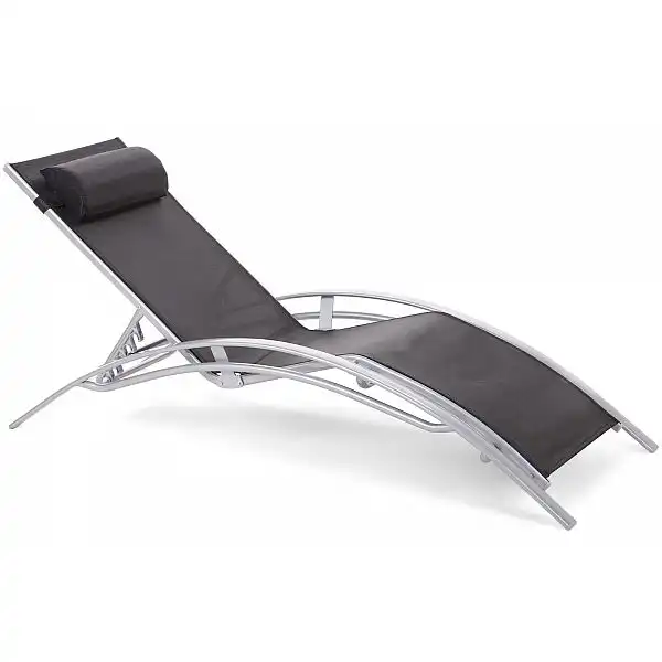 Садовий лежак Aruba Silver/Black