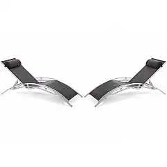 Садовий лежак Aruba Silver/Black