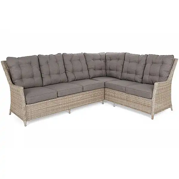 Правий кутовий диван із техноротангу Alicante Beige / Beige Melange