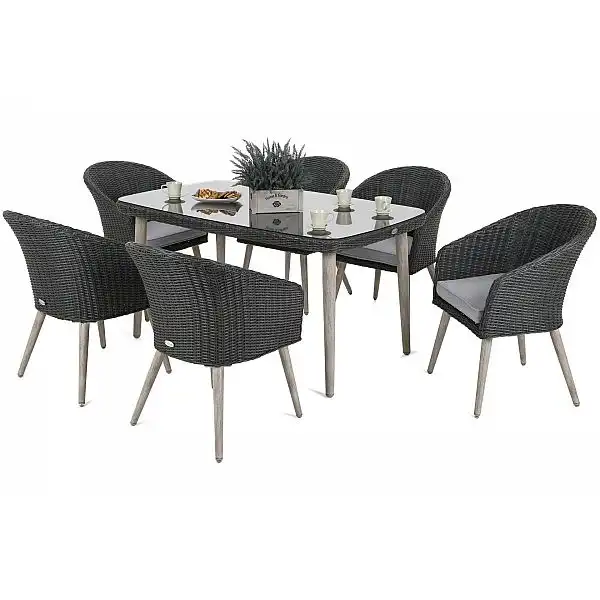 Садові меблі з техноратангу Soria 6+1 Grey / Light Grey