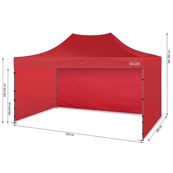 Торговий намет 450 х 300 см червоний