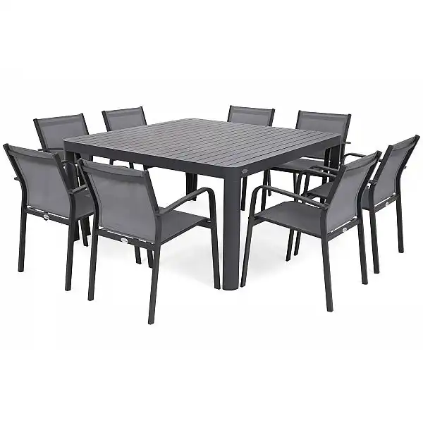 Алюмінієві садові меблі Catania Square Grey / Window Grey 8+1 II. видів