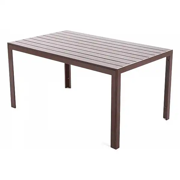 Садові меблі Ibiza алюмінієві 150 см Коричневий / Екрю 6+1