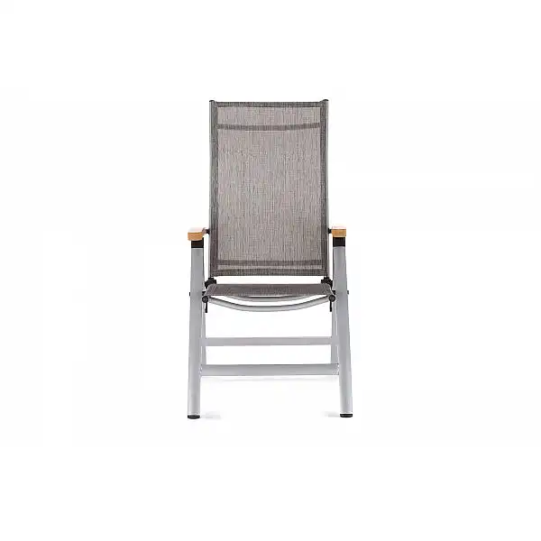 Алюмінієві садові меблі Florence Silver / Teak 6+1