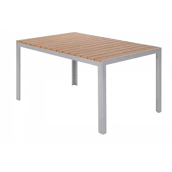 Алюмінієві садові меблі Florence Silver / Teak 6+1