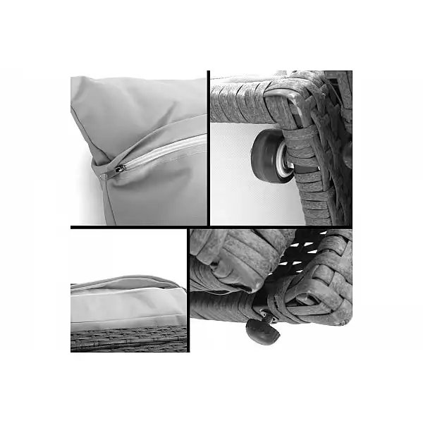 Садовий диван з балдахіном Sydney Beige / Brown Melange