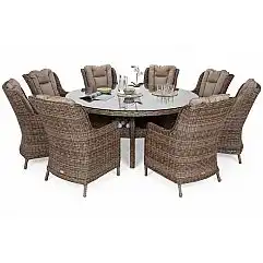 Садові меблі з техноротангу Bristol Round Elegant 180 см Ginger / Brown Melange ..