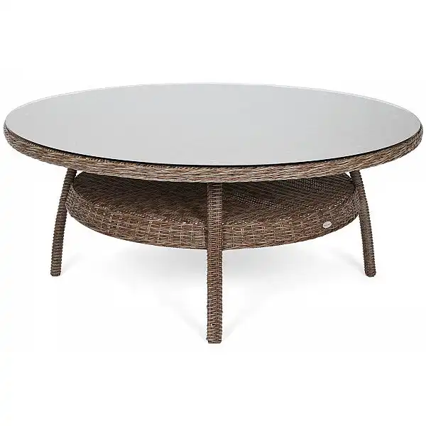 Садовая мебель из техноротанга Bristol Round Elegant 180 см Джинджер/Коричневый Меланж 8+1