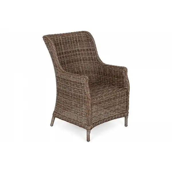Садовая мебель из техноротанга Bristol Round Elegant 180 см Джинджер/Коричневый Меланж 8+1