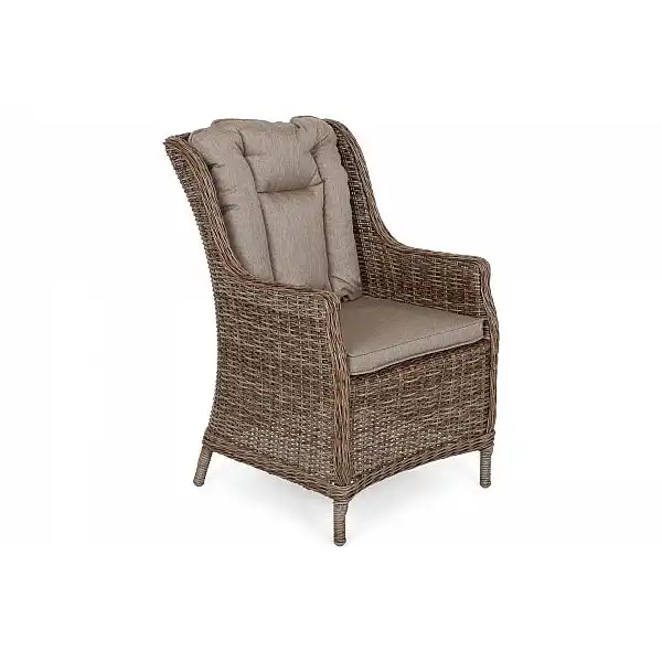 Садовая мебель из техноротанга Bristol Round Elegant 180 см Джинджер/Коричневый Меланж 8+1