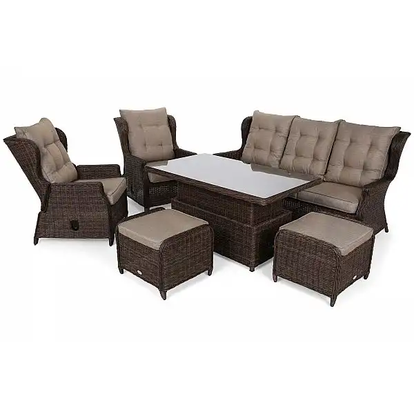 Садові меблі з техноротангу Memphis Brown Mat / Brown Melange