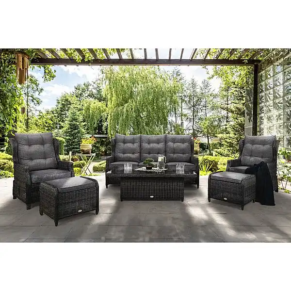 Садові меблі з техноротангу Memphis Grey / Grey Melange