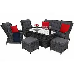 Садові меблі з техноротангу Memphis Grey / Grey Melange