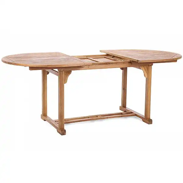 Дерев'яні садові меблі Akacja Oval Cross 150+50см 6+1