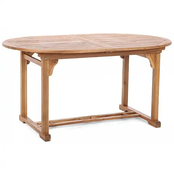 Дерев'яні садові меблі Akacja Oval Cross 150+50см 6+1