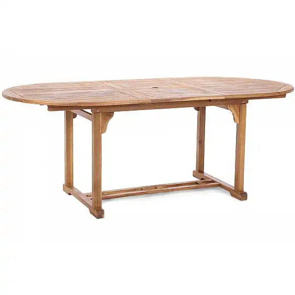 Дерев'яні садові меблі Akacja Oval Cross 150+50см 6+1