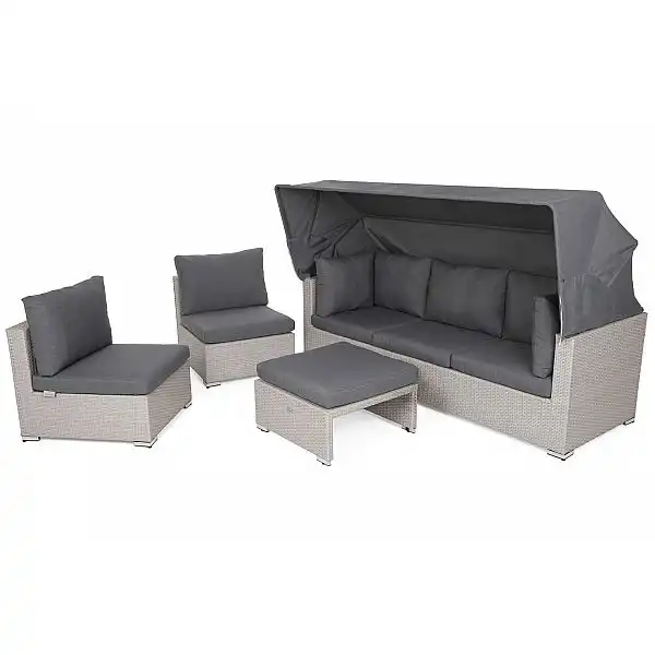 Садові меблі з техноратангу Vigo White / Grey