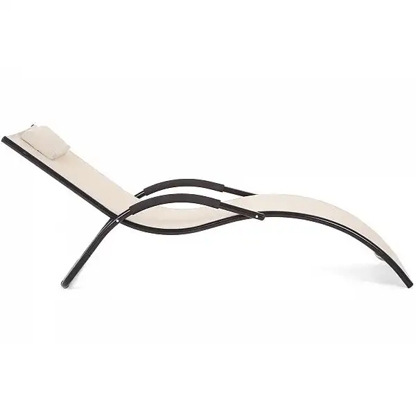 Лежак для саду Madera Black / Beige
