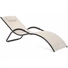 Лежак для саду Madera Black / Beige