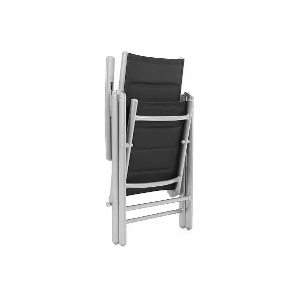 Садовий стілець Ibiza Silver / Black з алюмінію