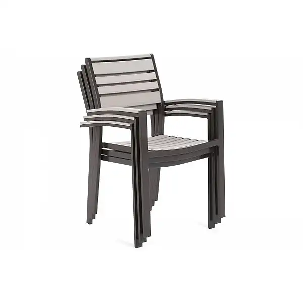 Алюмінієві садові меблі Lorenzo Black / Grey 6+1