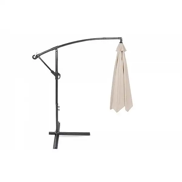 Садова парасолька Malabo 300 см сірого/екру кольору з основою