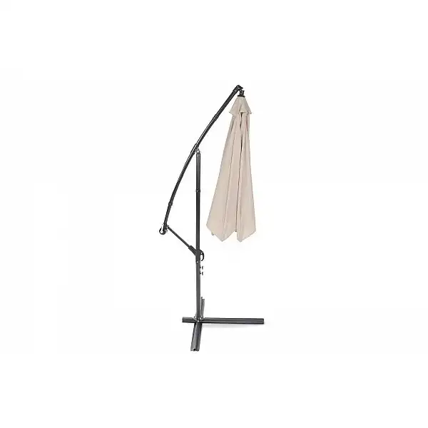 Садова парасолька Malabo 300 см сірого/екру кольору з основою