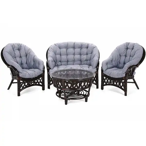 Ротангові садові меблі Diego Brown / Grey 3+1