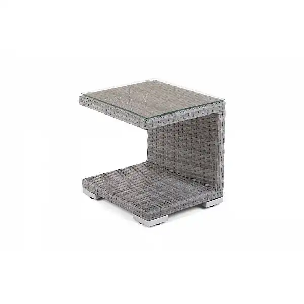 Садовий шезлонг з техноратангу Bora Bora Grey / Light Grey зі столиком Toronto Grey